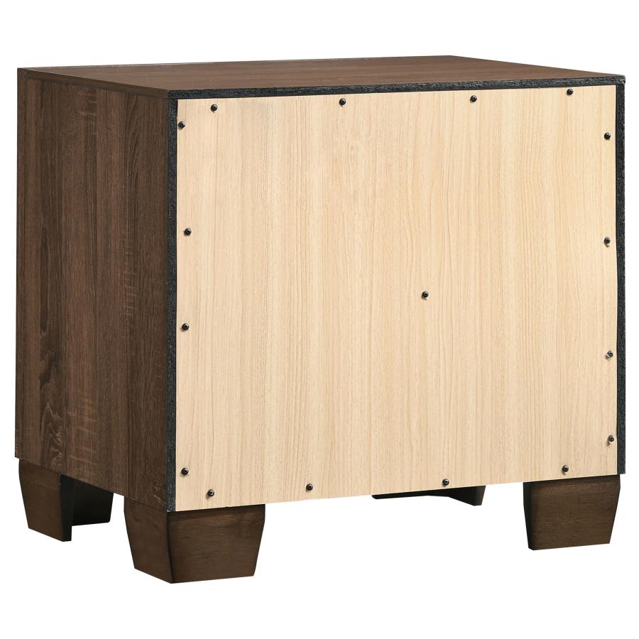 CoasterEveryday Brandon 2-Drawer Nightstand Medium Warm Brown