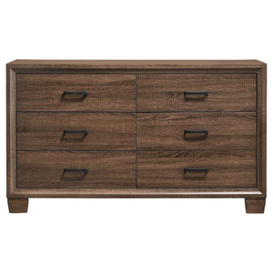 CoasterEveryday Brandon 6-Drawer Dresser Medium Warm Brown