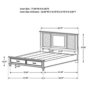 CoasterEssence Franco Storage Bed Antique White