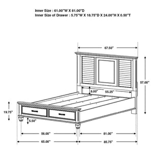 CoasterEssence Franco Storage Bed Antique White