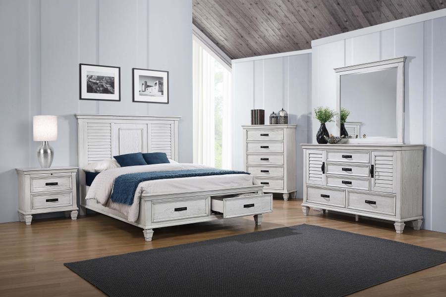 CoasterEssence Franco Storage Bed Antique White