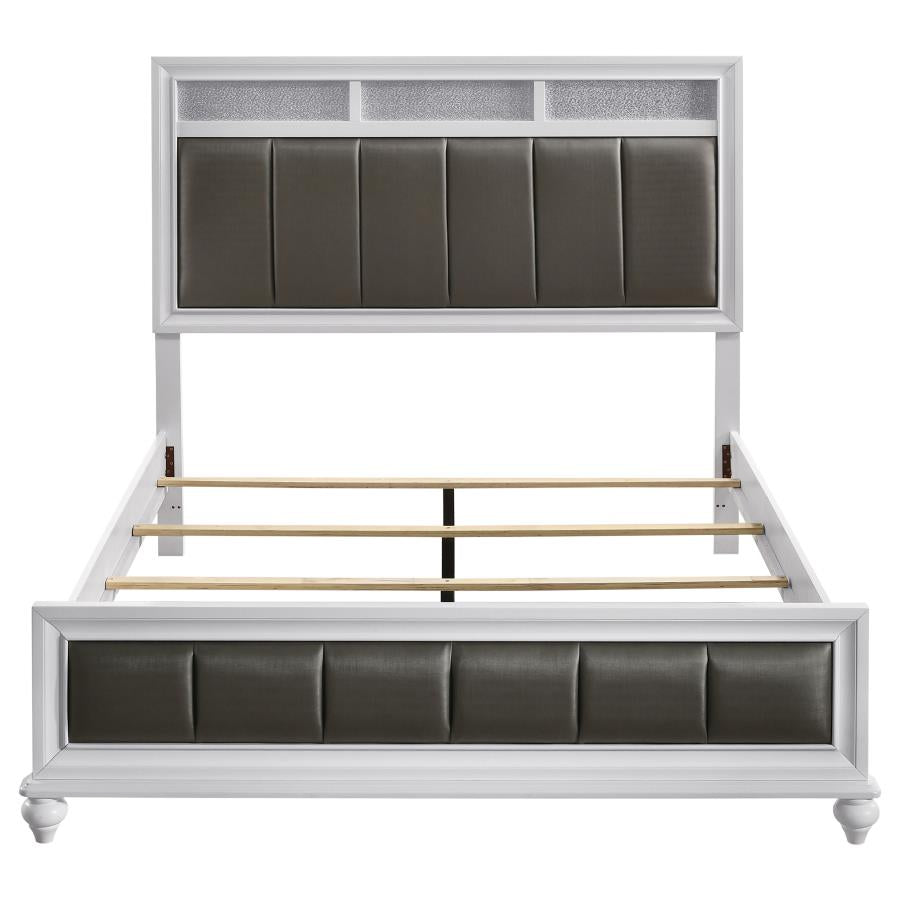 CoasterEveryday Barzini Upholstered Panel Bed White