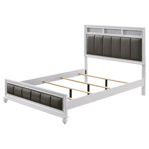 CoasterEveryday Barzini Upholstered Panel Bed White