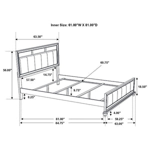 CoasterEveryday Barzini Upholstered Panel Bed White