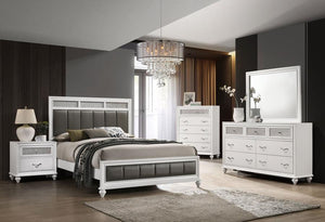 CoasterEveryday Barzini Upholstered Panel Bed White