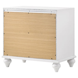 CoasterEveryday Barzini 2-Drawer Nightstand White