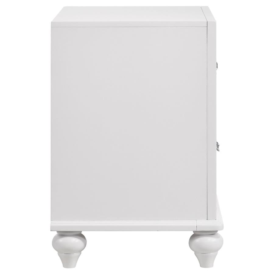 CoasterEveryday Barzini 2-Drawer Nightstand White