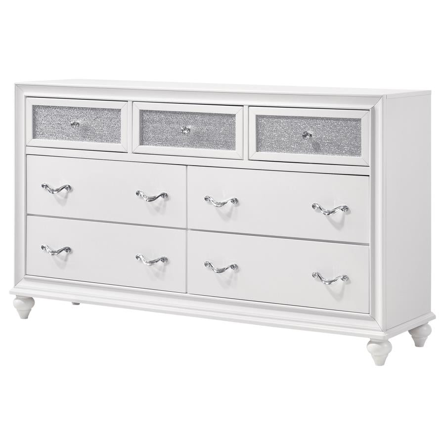 CoasterEveryday Barzini 7-Drawer Dresser White