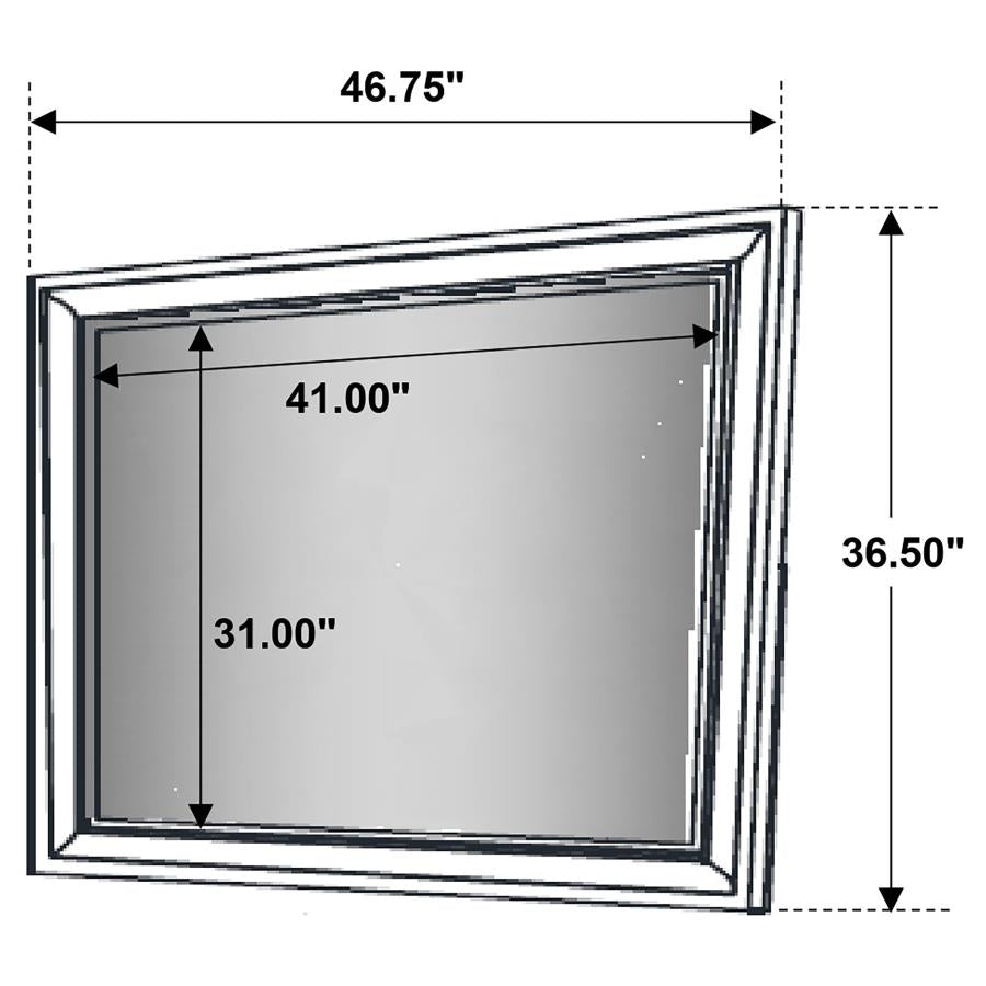 CoasterEveryday Barzini Rectangle Dresser Mirror White