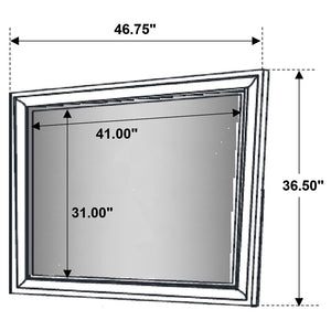 CoasterEveryday Barzini Rectangle Dresser Mirror White