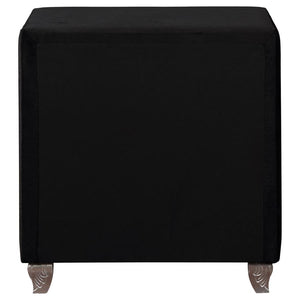 CoasterEssence Deanna 2-Drawer Rectangular Nightstand Black