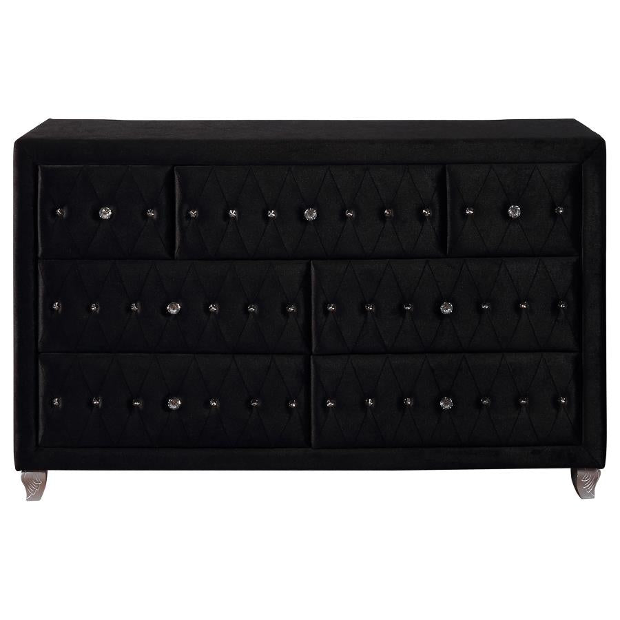 CoasterEssence Deanna 7-Drawer Rectangular Dresser Black