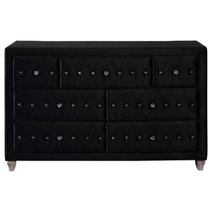 CoasterEssence Deanna 7-Drawer Rectangular Dresser Black