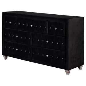 CoasterEssence Deanna 7-Drawer Rectangular Dresser Black