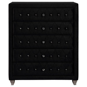 CoasterEssence Deanna Deanna 5-Drawer Rectangular Chest Black