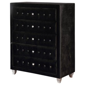 CoasterEssence Deanna Deanna 5-Drawer Rectangular Chest Black