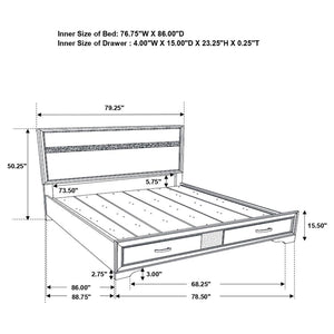 CoasterEveryday Miranda 2-Drawer Storage Bed Black