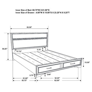 CoasterEveryday Miranda 2-Drawer Storage Bed Black