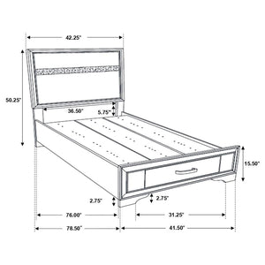 CoasterEveryday Miranda 2-Drawer Storage Bed Black