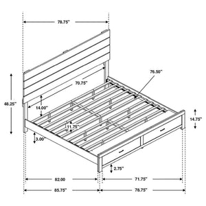 CoasterEveryday Brantford Storage Bed Barrel Oak