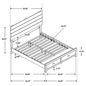 CoasterEveryday Brantford Storage Bed Barrel Oak