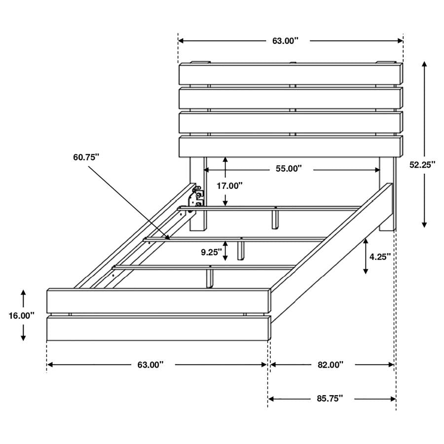 CoasterEveryday Brantford Panel Bed Barrel Oak