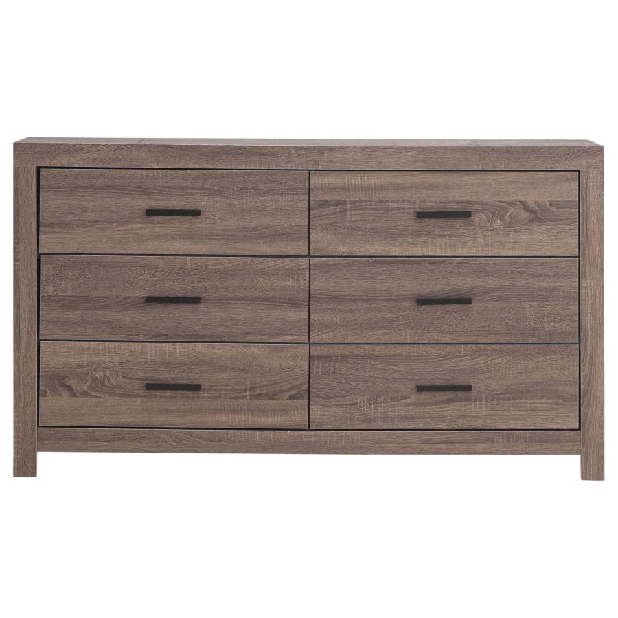 CoasterEveryday Brantford 6-Drawer Dresser Barrel Oak