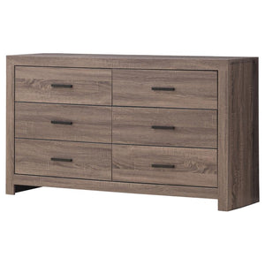 CoasterEveryday Brantford 6-Drawer Dresser Barrel Oak