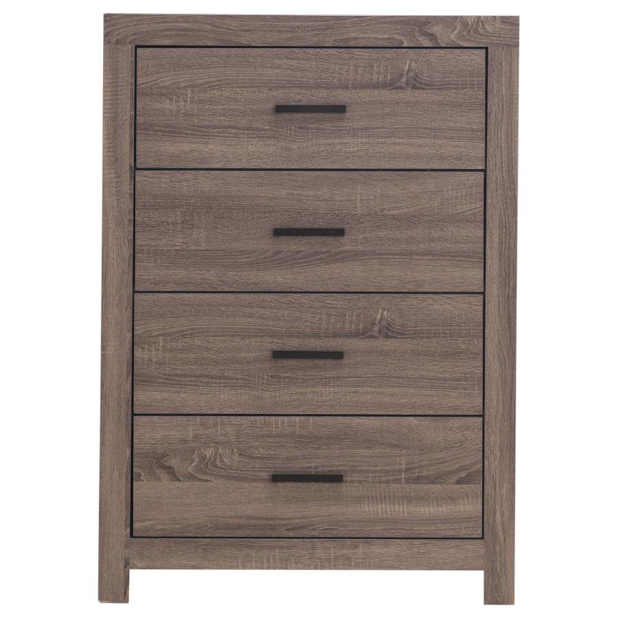 CoasterEveryday Brantford 4-Drawer Chest Barrel Oak