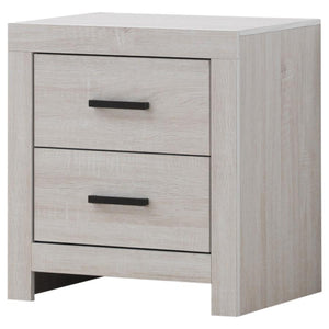 CoasterEveryday Brantford 2-Drawer Nightstand Coastal White