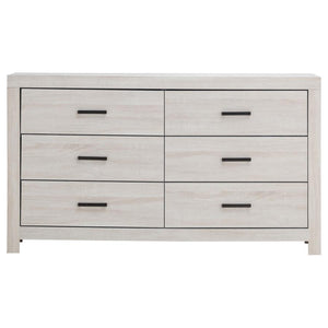 CoasterEveryday Brantford 6-Drawer Dresser Coastal White