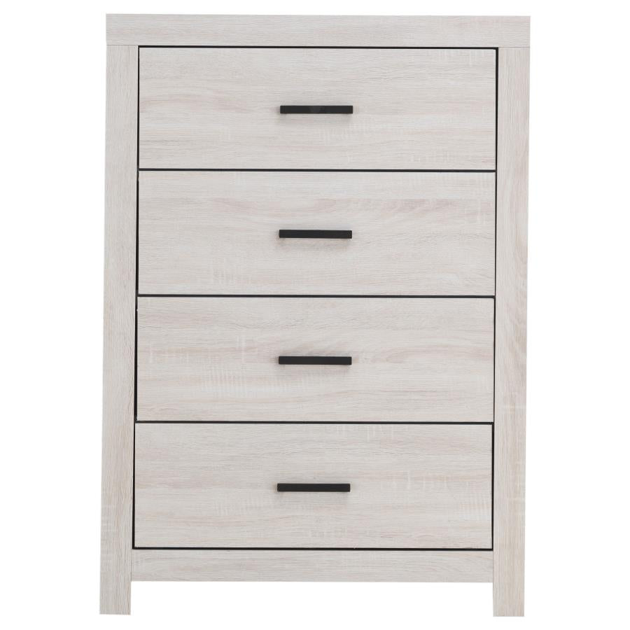 CoasterEveryday Brantford 4-Drawer Chest Coastal White