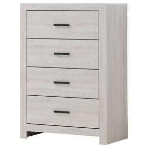 CoasterEveryday Brantford 4-Drawer Chest Coastal White