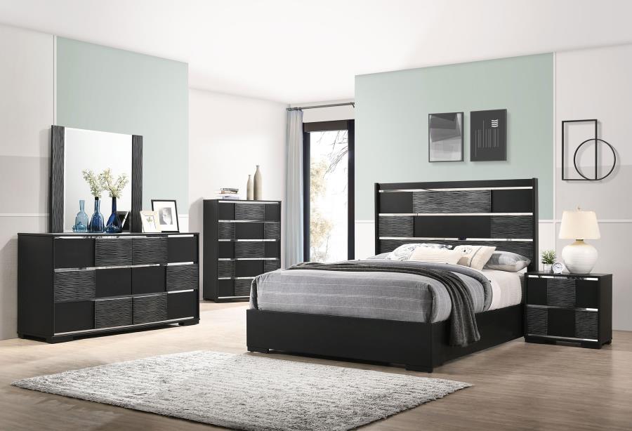 CoasterEveryday Blacktoft Panel Bed Black