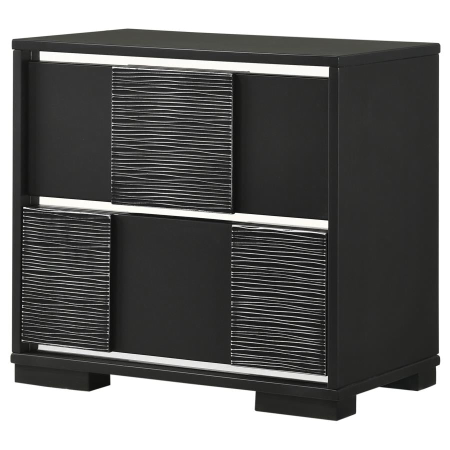 CoasterEveryday Blacktoft 2-Drawer Nightstand Black