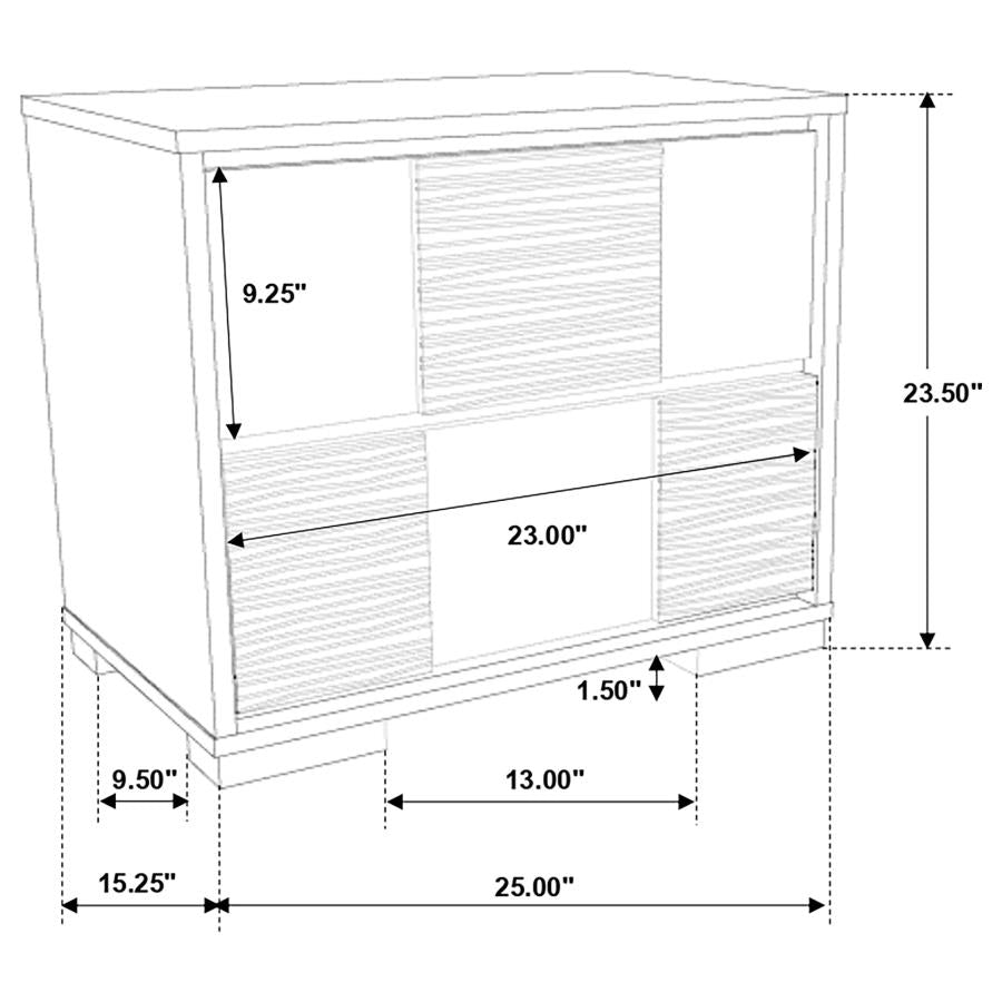 CoasterEveryday Blacktoft 2-Drawer Nightstand Black