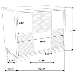 CoasterEveryday Blacktoft 2-Drawer Nightstand Black