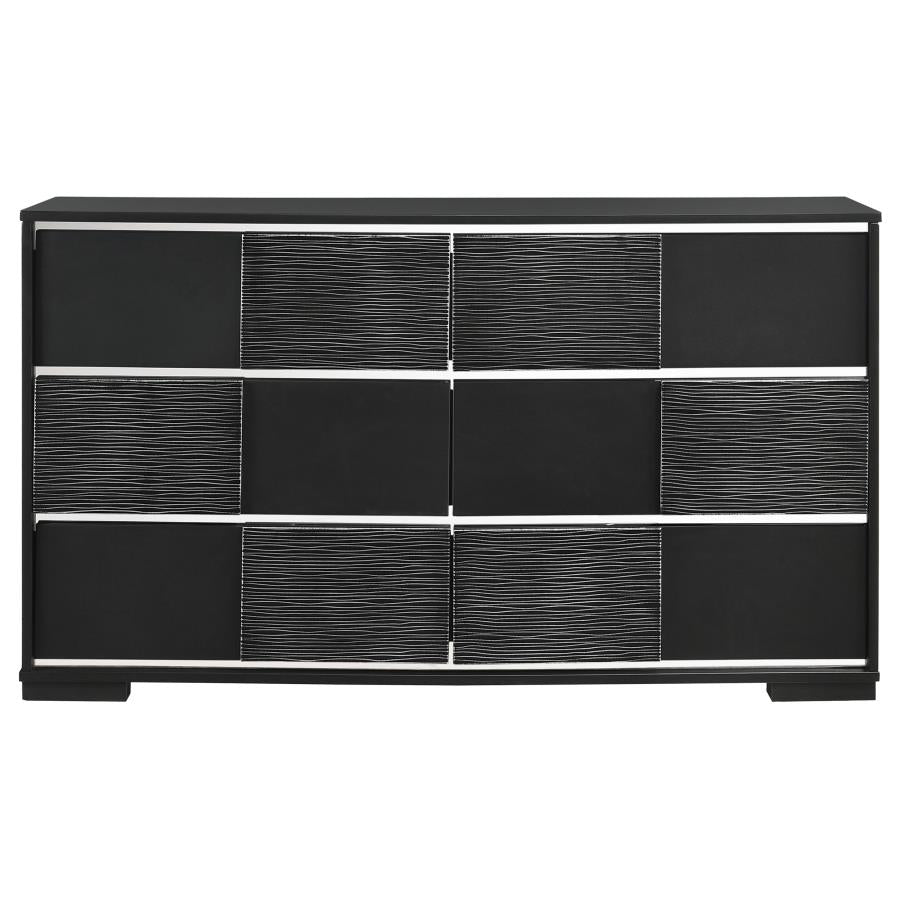 CoasterEveryday Blacktoft 6-Drawer Dresser Black