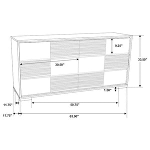 CoasterEveryday Blacktoft 6-Drawer Dresser Black