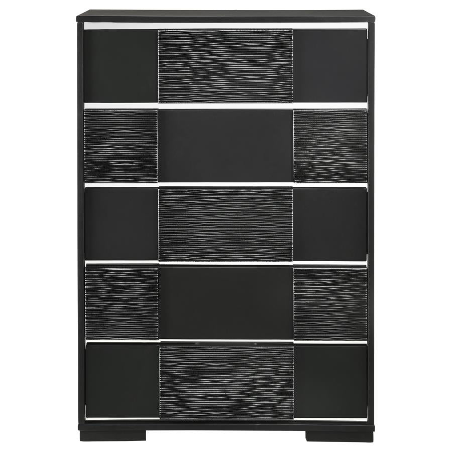 CoasterEveryday Blacktoft 5-Drawer Chest Black