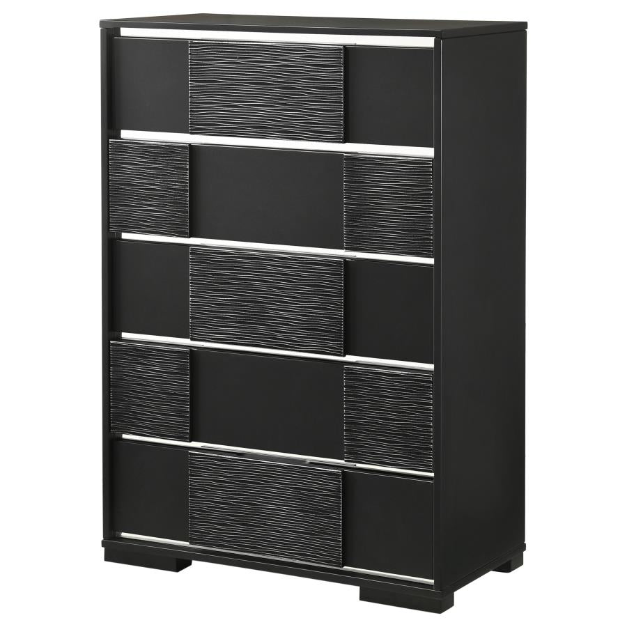 CoasterEveryday Blacktoft 5-Drawer Chest Black