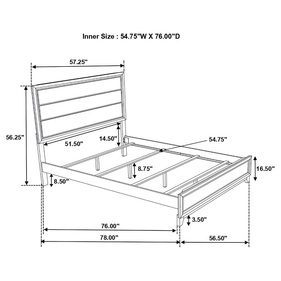 CoasterEveryday Watson Bed Grey Oak And Black