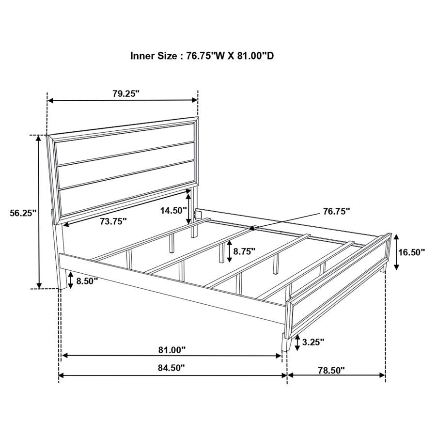 CoasterEveryday Watson Bed Grey Oak And Black