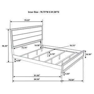 CoasterEveryday Watson Bed Grey Oak And Black