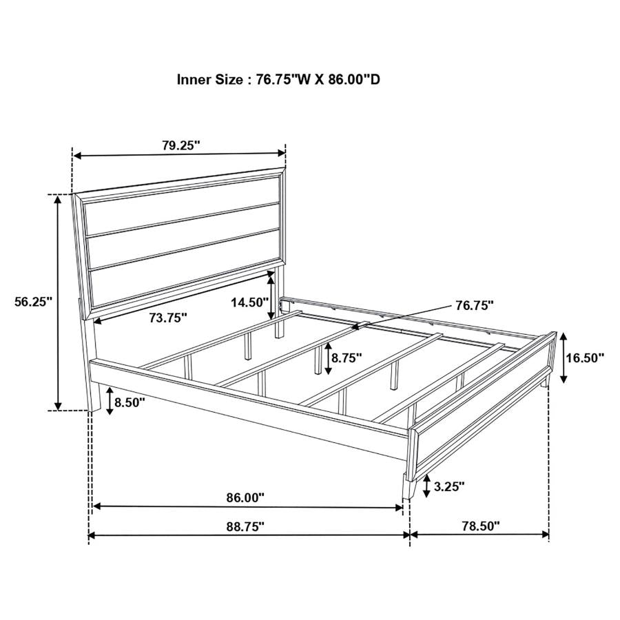 CoasterEveryday Watson Bed Grey Oak And Black