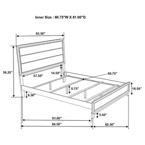 CoasterEveryday Watson Bed Grey Oak And Black