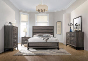 CoasterEveryday Watson Bed Grey Oak And Black