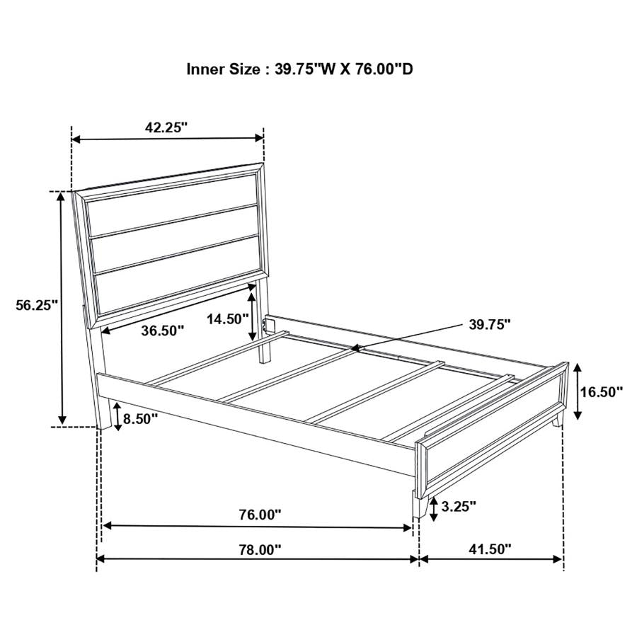 CoasterEveryday Watson Bed Grey Oak And Black