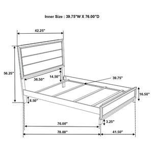 CoasterEveryday Watson Bed Grey Oak And Black