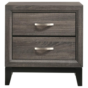 CoasterEveryday Watson 2-Drawer Nightstand Grey Oak And Black